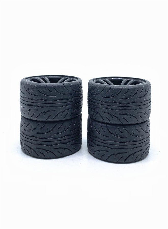 KingVal Replacement 4PCS Tire Wheel RC Spare Parts Compatible with JJRC Q117-E Q117-F Q117-G RC Car - Image 1